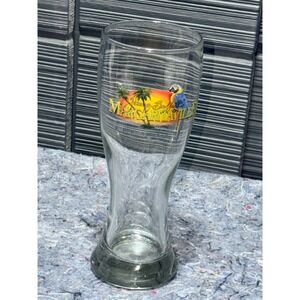 Jimmy Buffett Margaritaville Pilsner Beer Glass Tropical Parrot Palm Tree Logo‎
